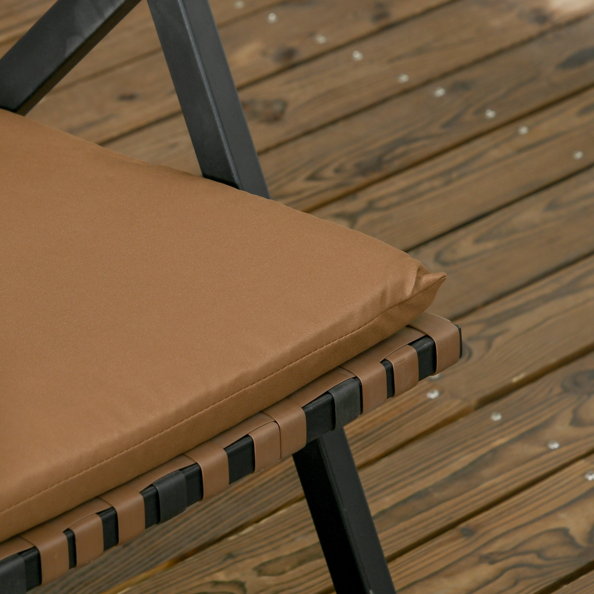 Conjunto de Jardim Vime Sintético Marrom e Preto 120x82x77 cm