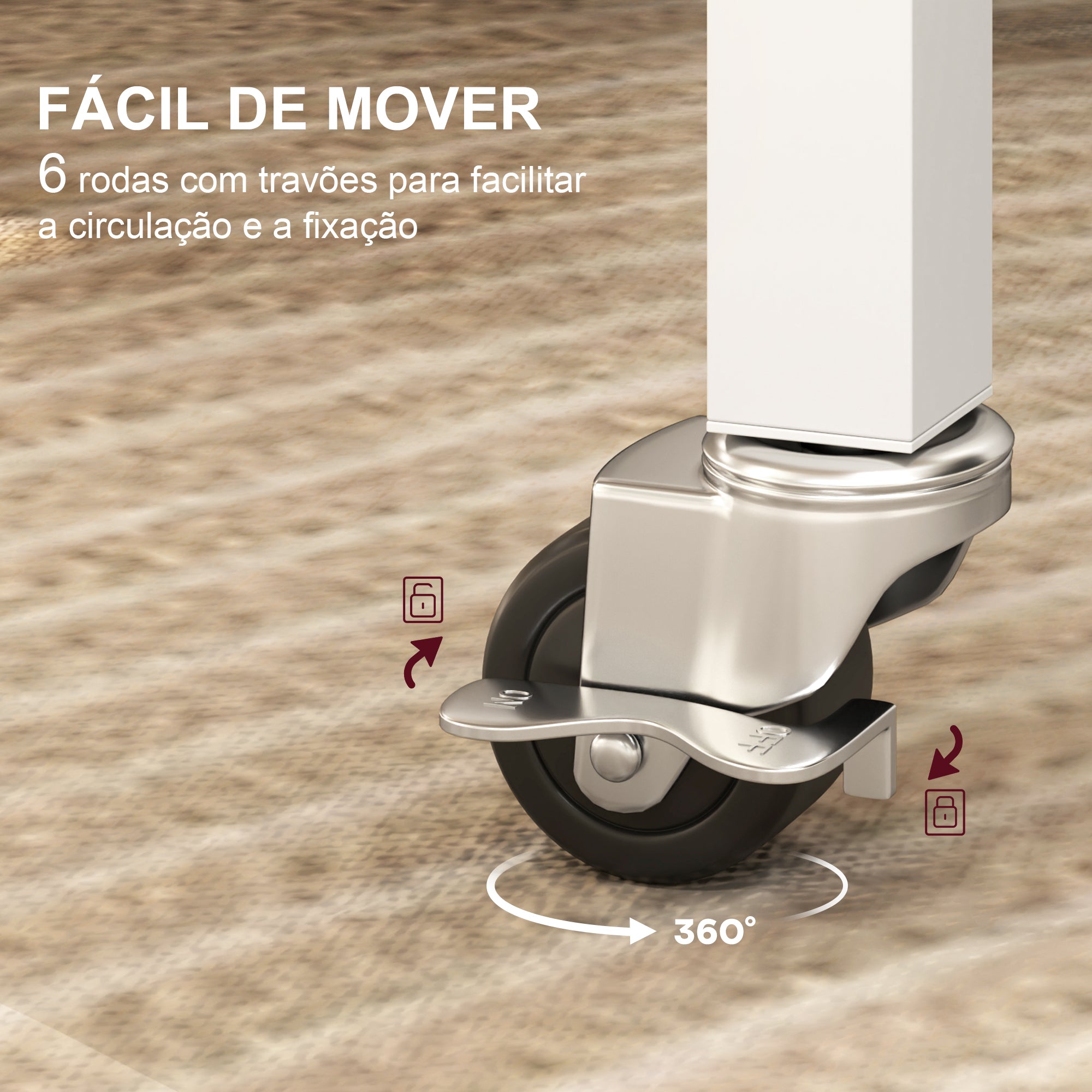 Mesa Dobrável para 4-6 Pessoas 120x80x73 cm Branco