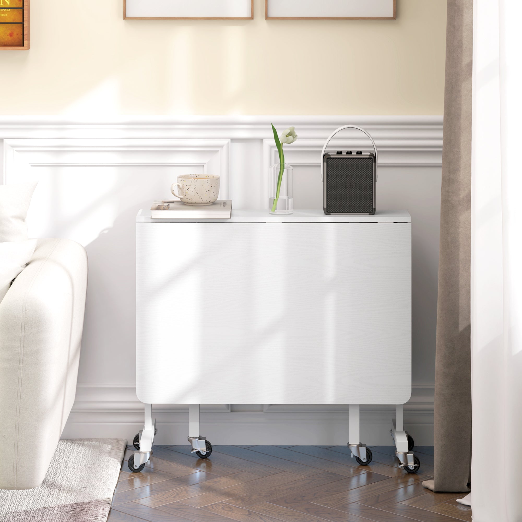 Mesa Dobrável para 4-6 Pessoas 120x80x73 cm Branco