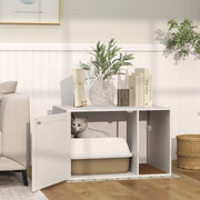 Móvel Caixa de Areia para Gatos – 80x50x50 cm – Branco – Melamina de madeira