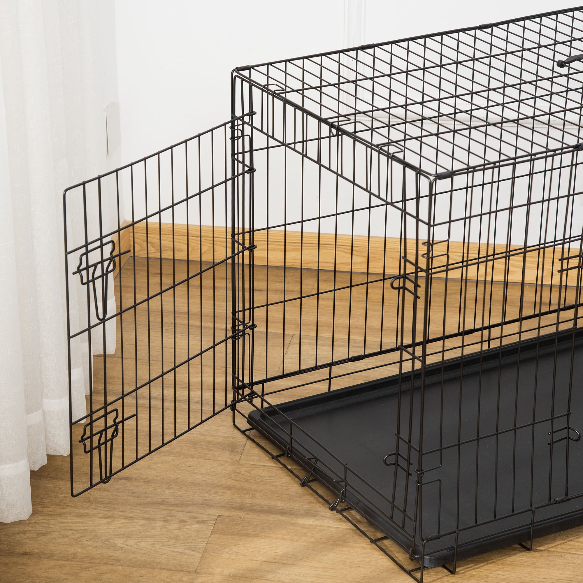 Gaiola para Cães Dobrável 92x57x62,5cm - Cor Preto