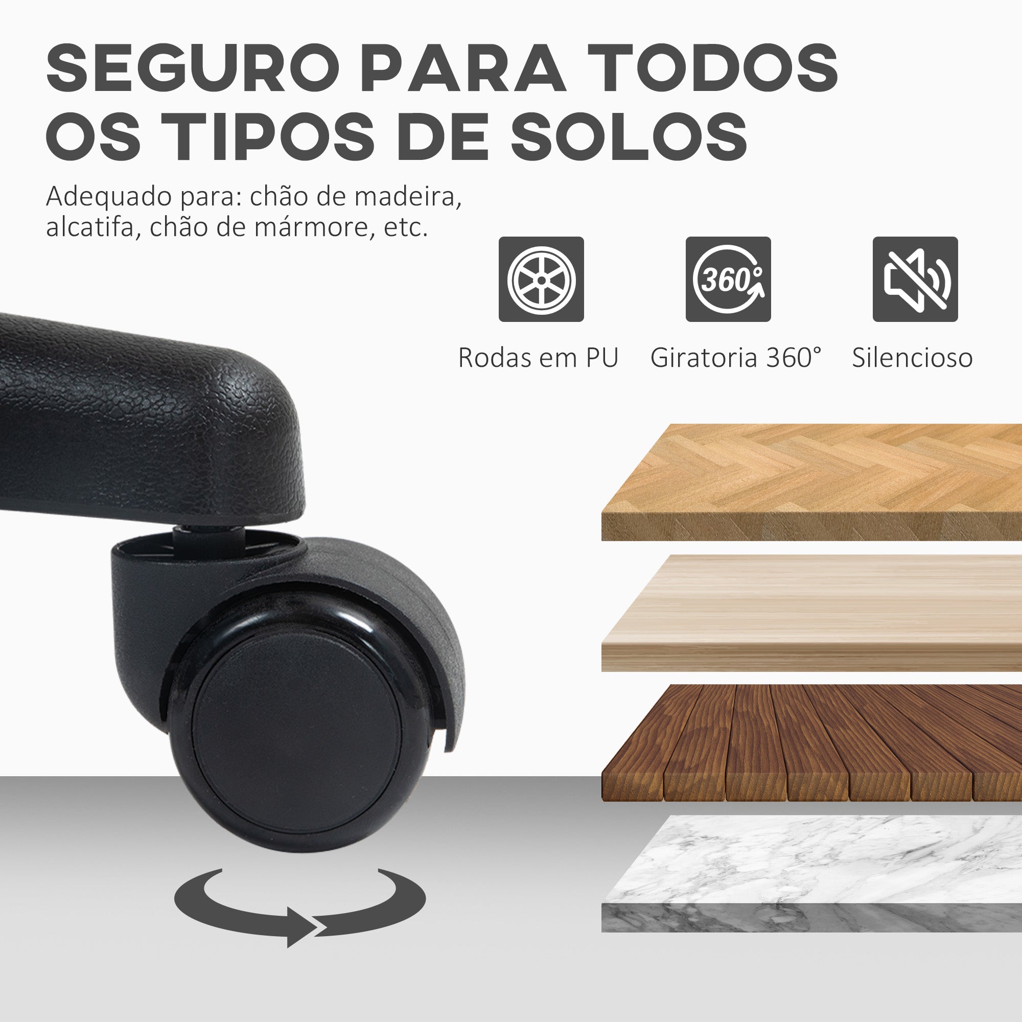 Cadeira de Escritório Cinza 43x48x78-88 cm - Encosto em Malha Respirável