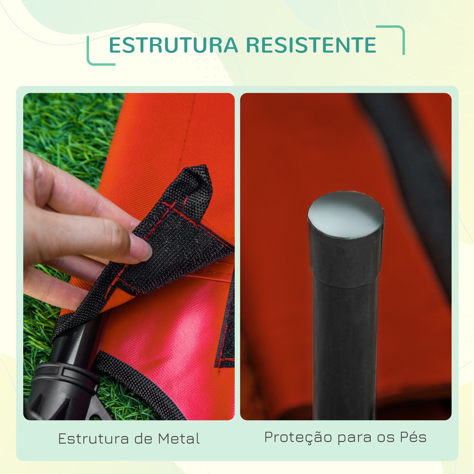 Cama para Animais de Estimação Elevada Vermelha 64x46x18cm
