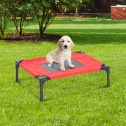 Cama para Animais de Estimação Elevada Vermelha 64x46x18cm