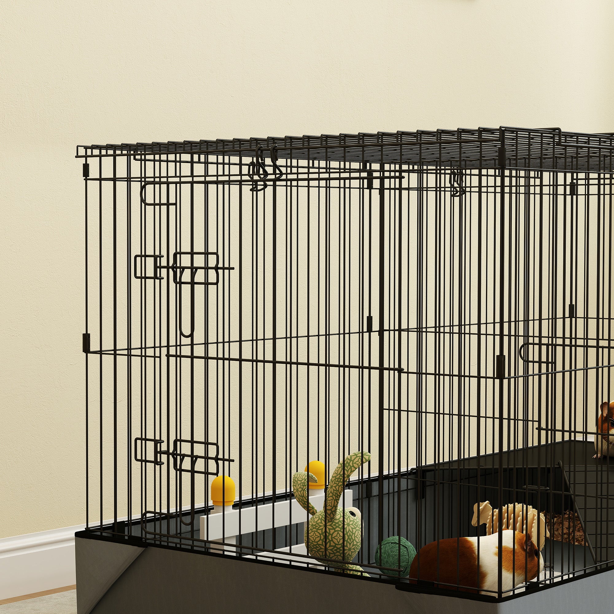 Gaiola para Animais Pequenos 121x61x61 cm - Cor Preto