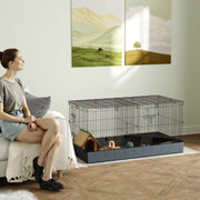 Gaiola para Animais Pequenos 121x61x61 cm - Cor Preto