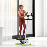 Stepper Fitness Casa Tela LCD Alça Pedais Antiderrapantes 55x44x108 cm Branco
