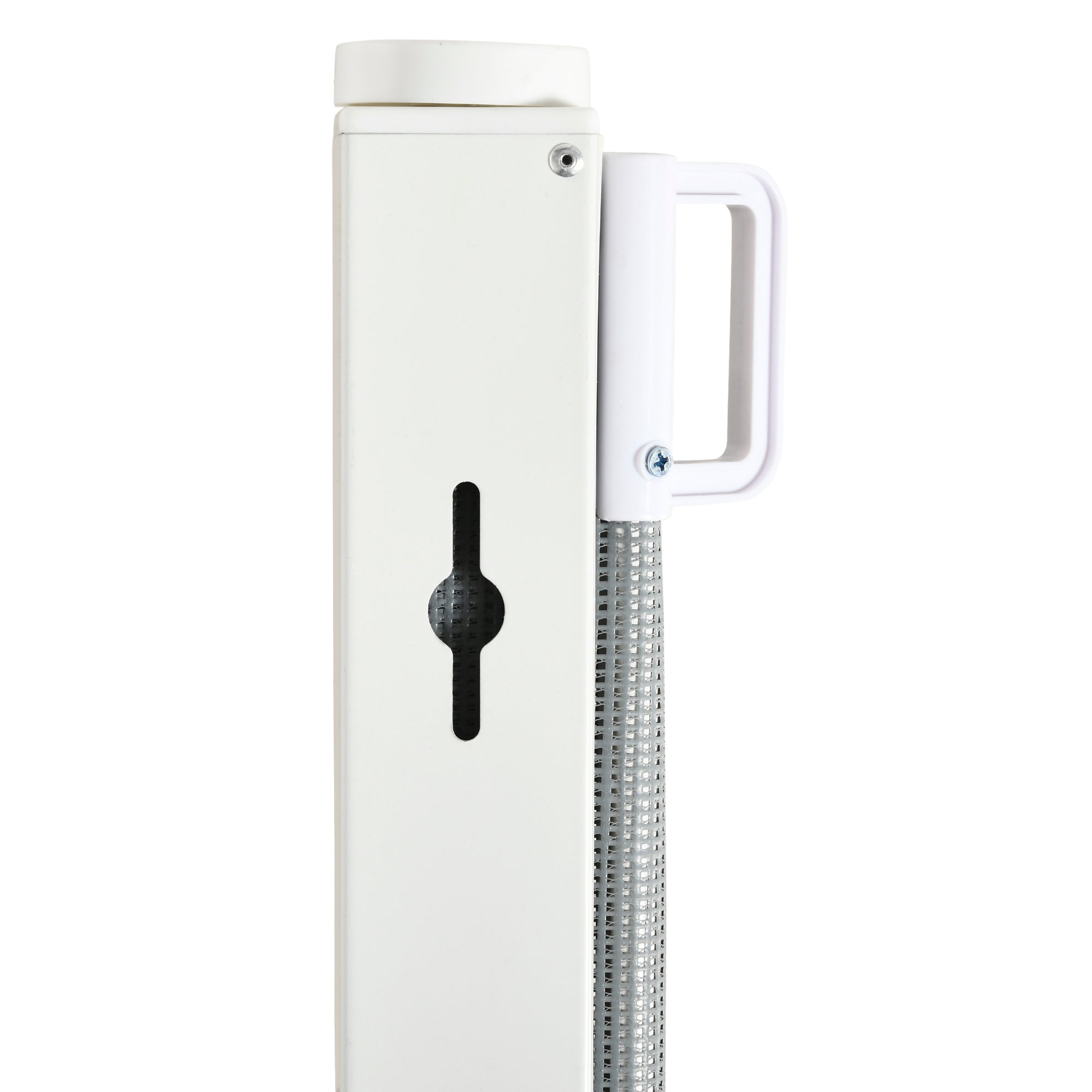 Barreira de Segurança Retrátil – 115x5,5x82,5cm – Cinza – Aço e Tecido Textilene