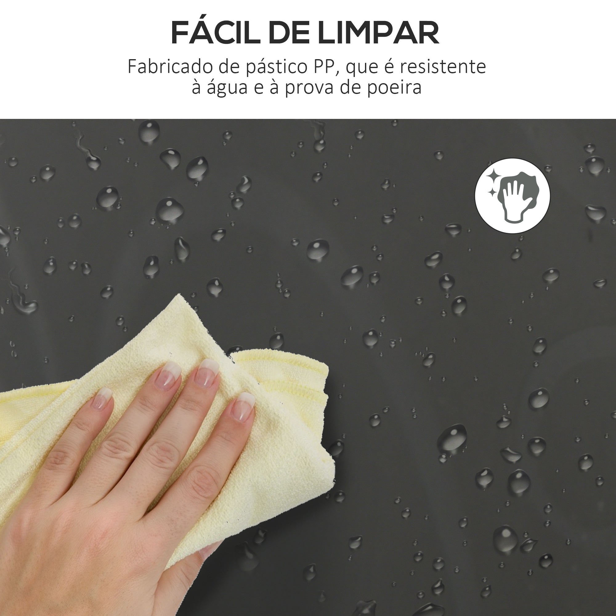 Armário Modular de Plástico – 125x32x125cm – Branco e Preto