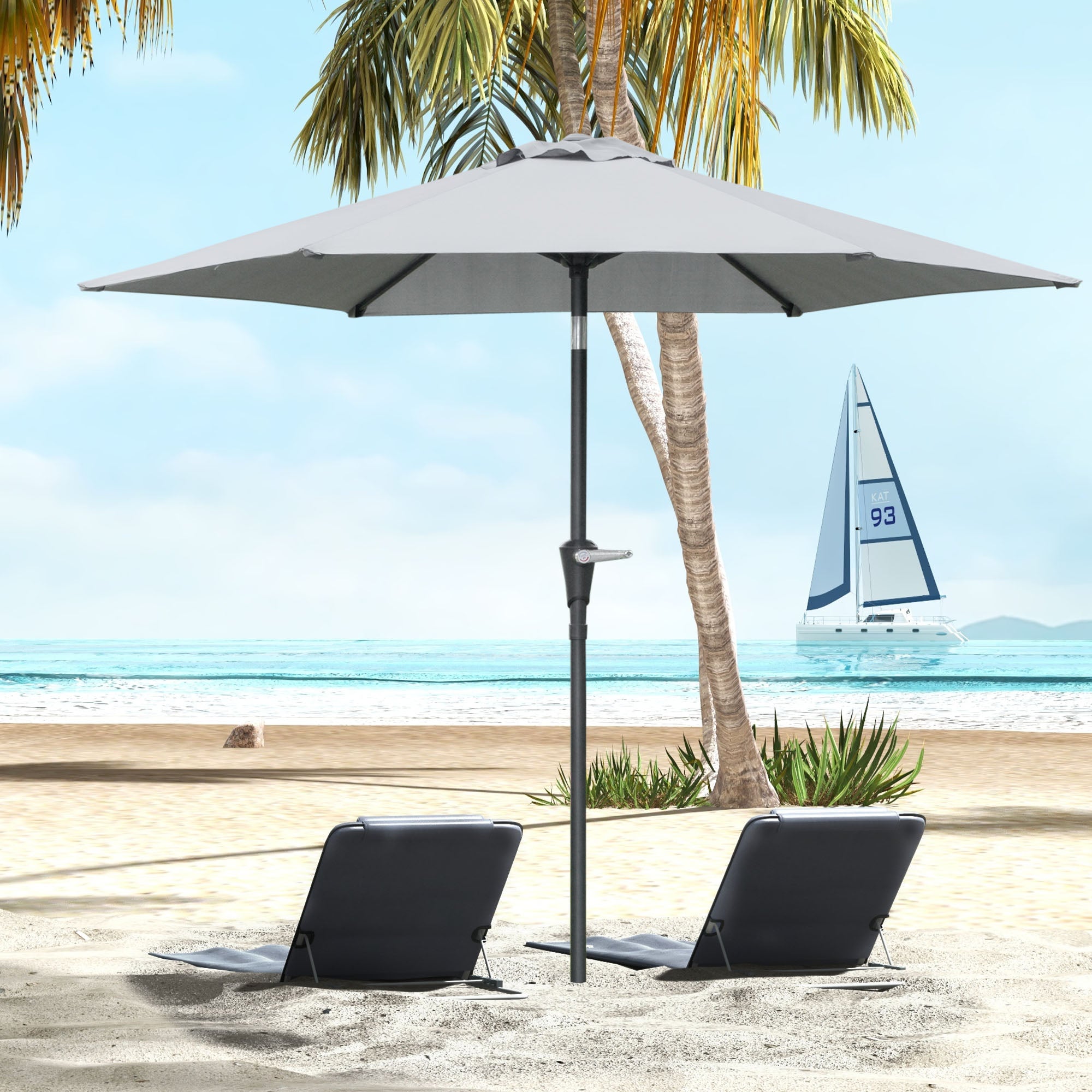 Chapéu de Sol de Jardim Cinzento Ø230x216 cm - Proteção e Estilo para o seu Espaço Exterior