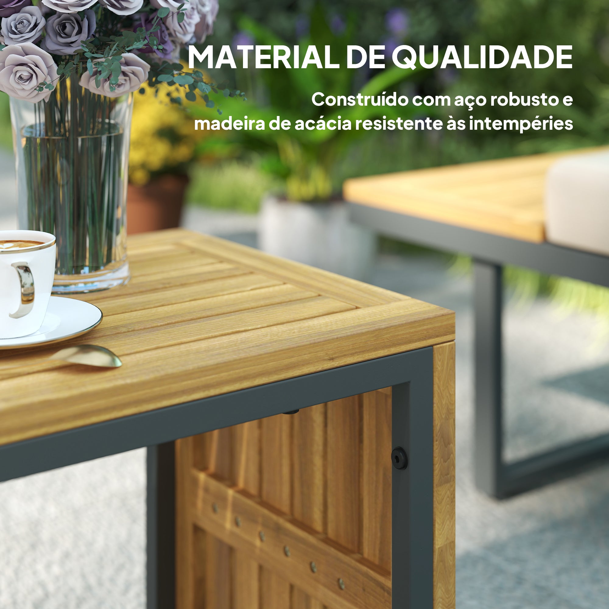 Conjunto de Móveis de Jardim Sofás de Exterior em Forma de L Bege 175x65x70 cm