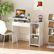 Secretária de Computador com Superfície Elevável – 100 x 49 x 75 cm – Branco