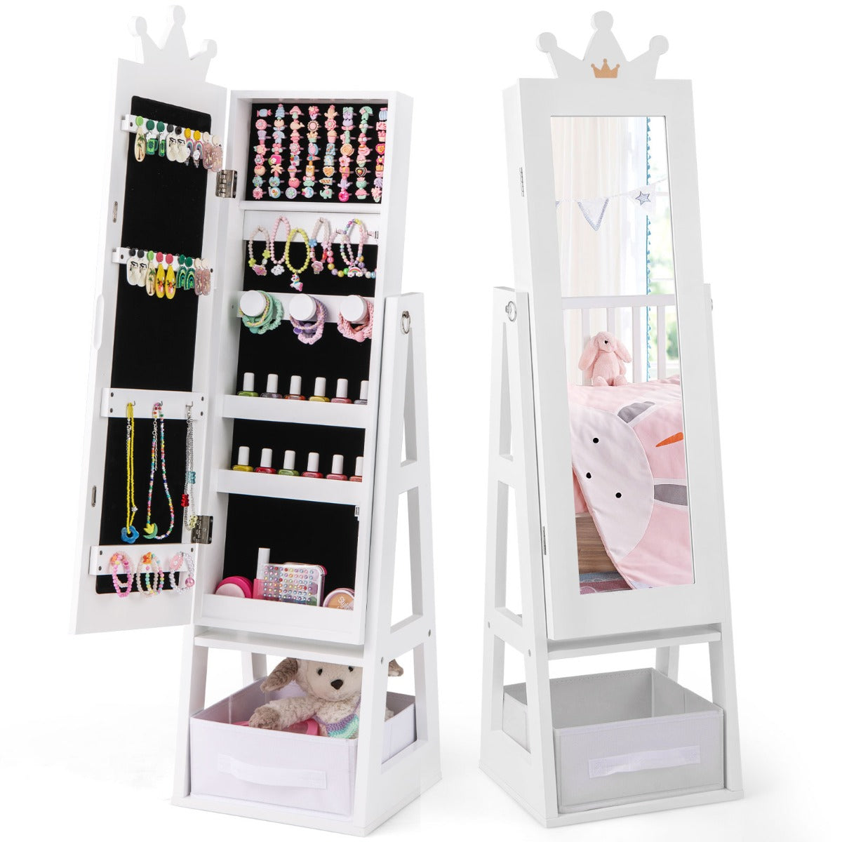 Armário de Joalharia para Crianças – Branco