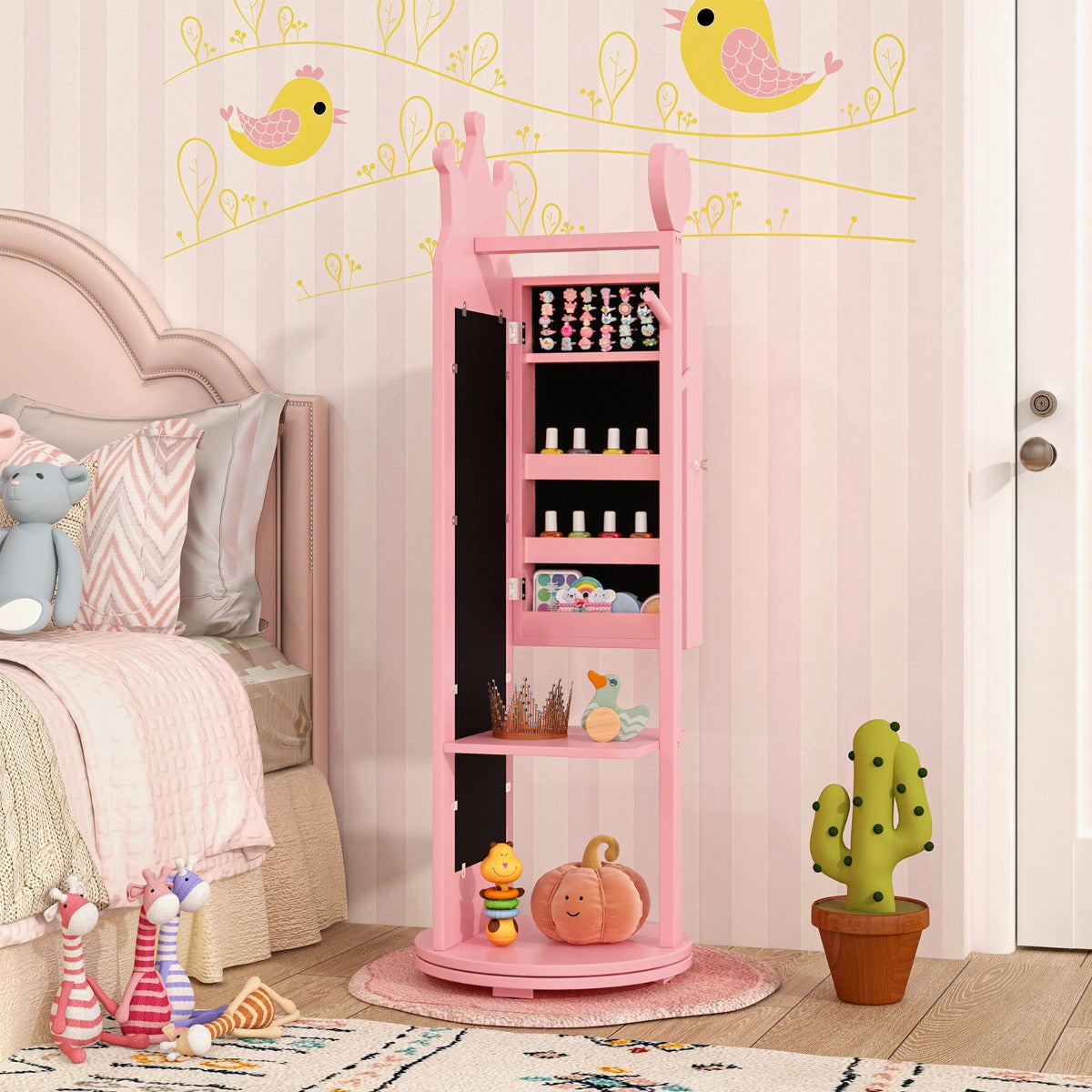 Joalheiro Infantil – 72 x 17,5 cm – Rosa – MDF