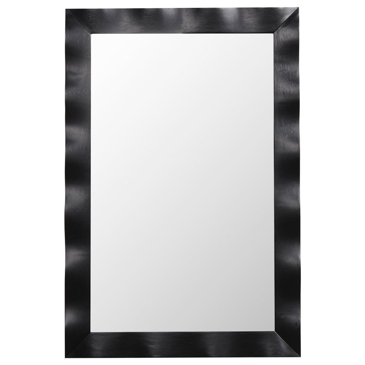 Espelho de Parede – 106x71,5cm – Preto – Madeira de Borracha