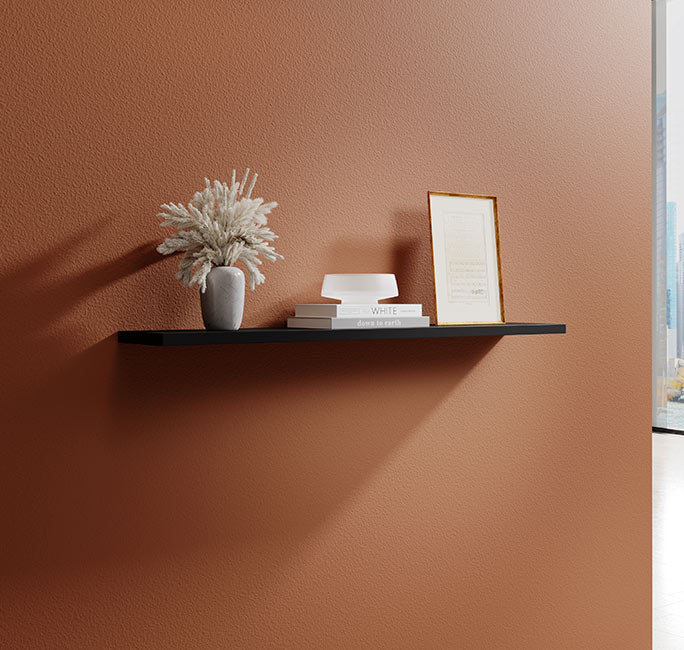 Estante Flutuante – 120cm x 20cm – Preto – Melamina