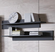 Conjunto de estantes – 100cm x 20cm x 20cm – preto – material não explícito