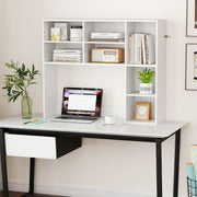 Estantería de Escritório com 3 Prateleiras Ajustáveis e Compartimento Aberto para Monitores de até 27" para Casa e Escritório 94 x 25 x 79 cm - Branco