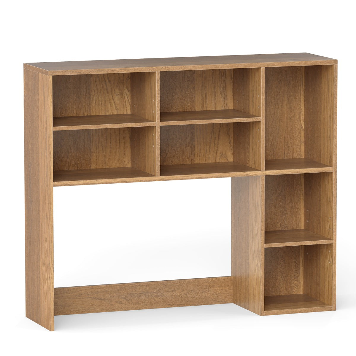 Estantería de Escritório com 3 Estantes Ajustáveis e Compartimento Aberto para Monitores de até 27" para Casa e Escritório 94 x 25 x 79 cm - Natural