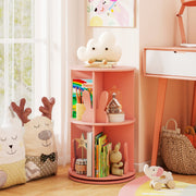 Estante Giratória para Crianças Estante Infantil com 2 Níveis e Separadores com Forma de Coelho 40 x 65 cm Rosa