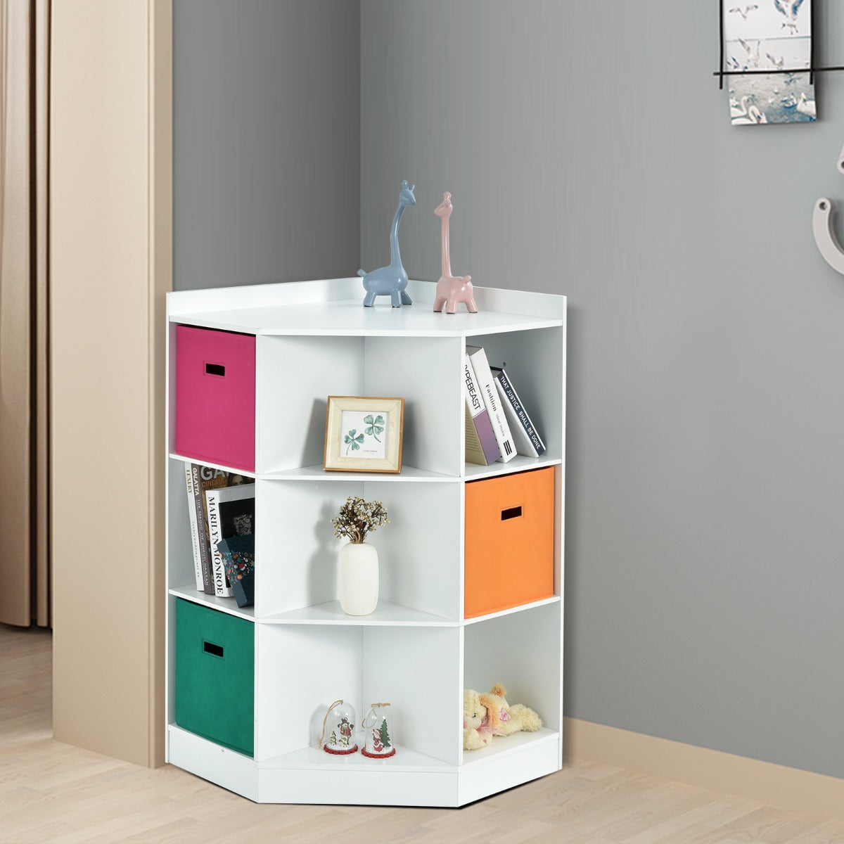 Estante Infantil – 81 x 61 x 94 cm – Branco – MDF
