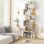 Estante Geométrica de 6 Níveis – Branco – Metal