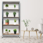Estante de Metal de 5 Níveis – 75 x 30 x 150 cm – Prateado