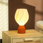 Candeeiro de Mesa Branco Ø16,5x28 cm - Impressão 3D de Pétalas - Luz Quente