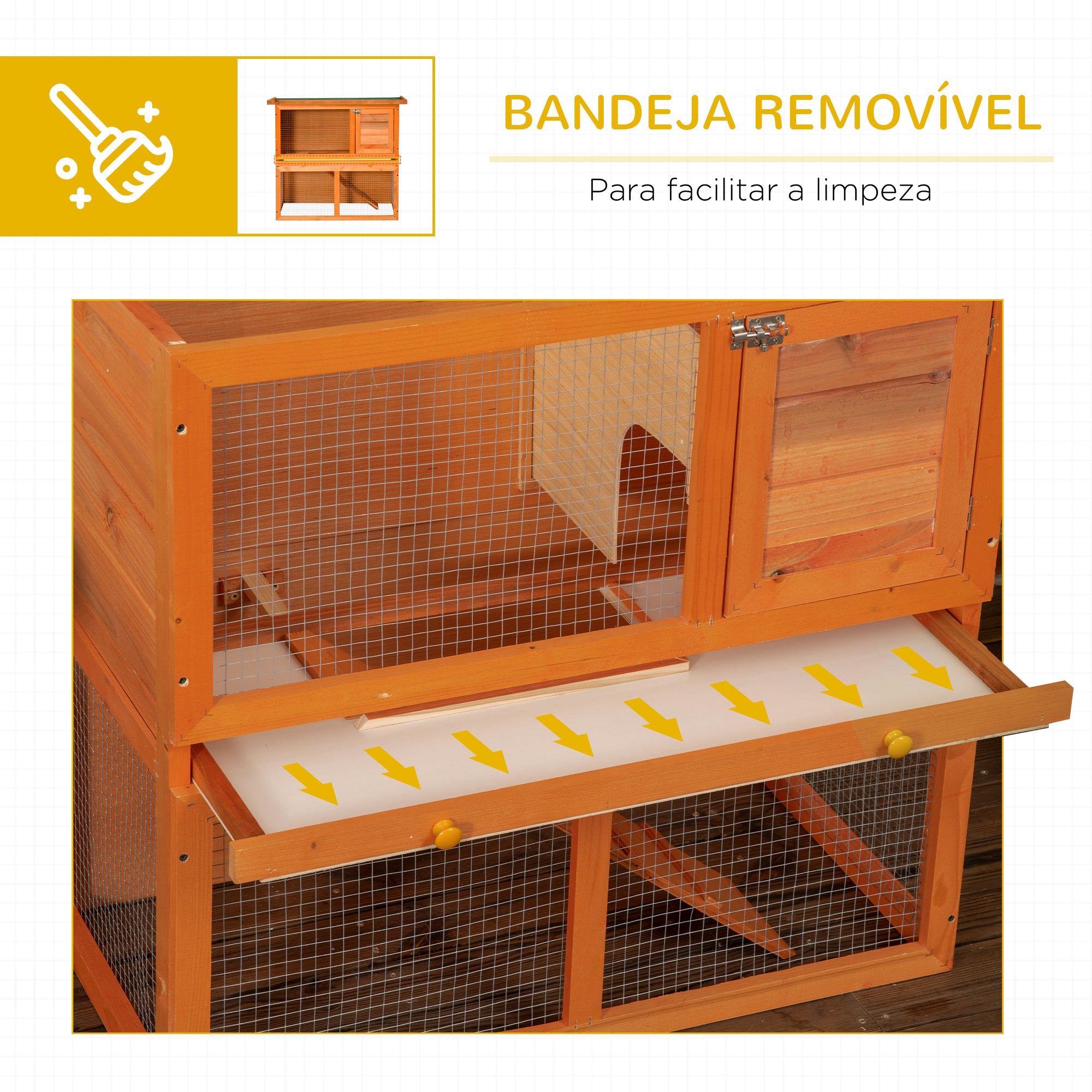 Coelheira de Madeira para Animais Pequenos 2 Níveis 90x45x80 cm - Madeira e Verde
