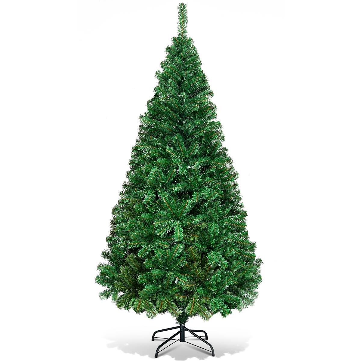 Árvore de Natal Artificial de 180cm com Base Metálica em PVC Verde para Decoração de Natal Casa Festa