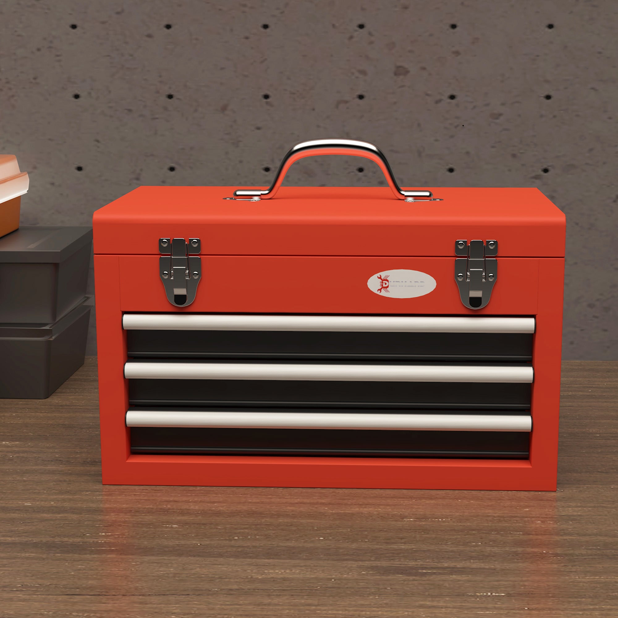 Caixa de Ferramentas de Aço – 45x24x27 cm – Vermelho
