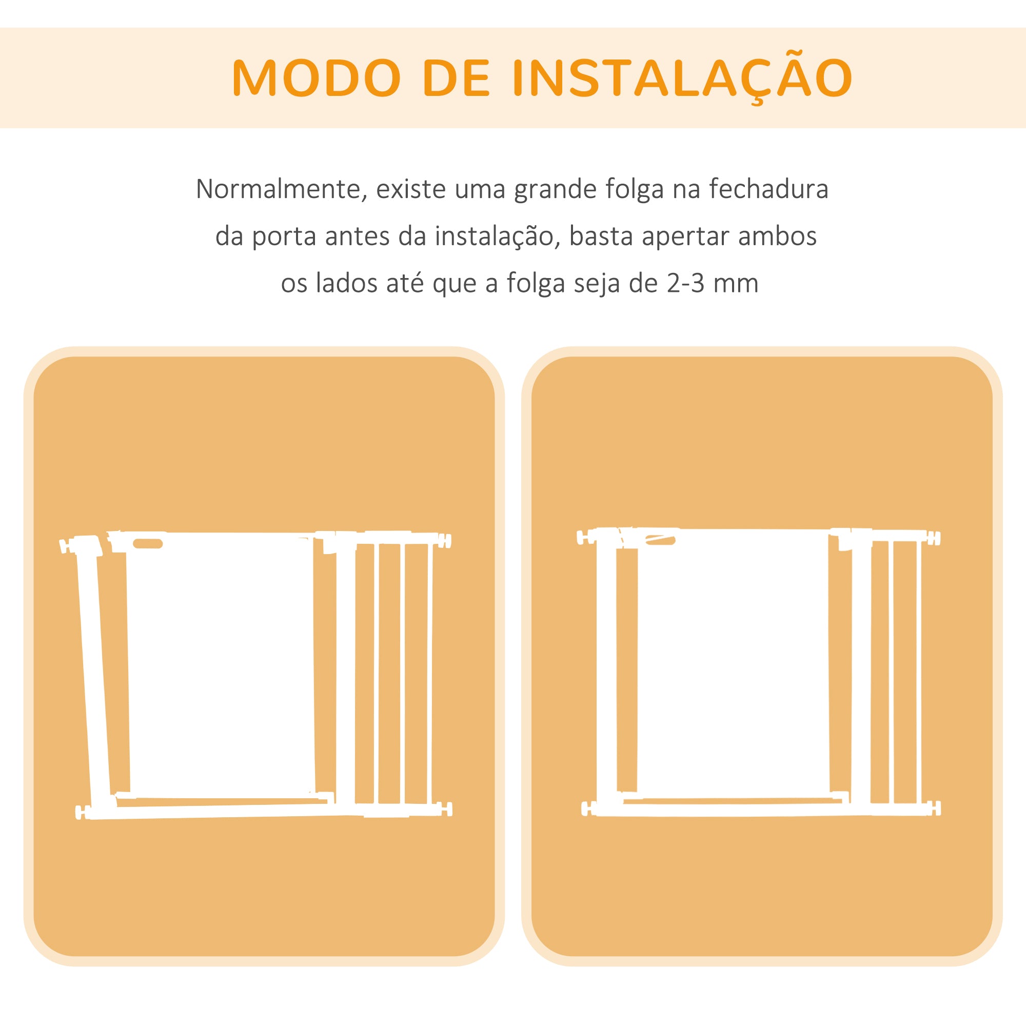 Barreira de Segurança Extensível – 103x76 cm – Branca – Aço/ABS