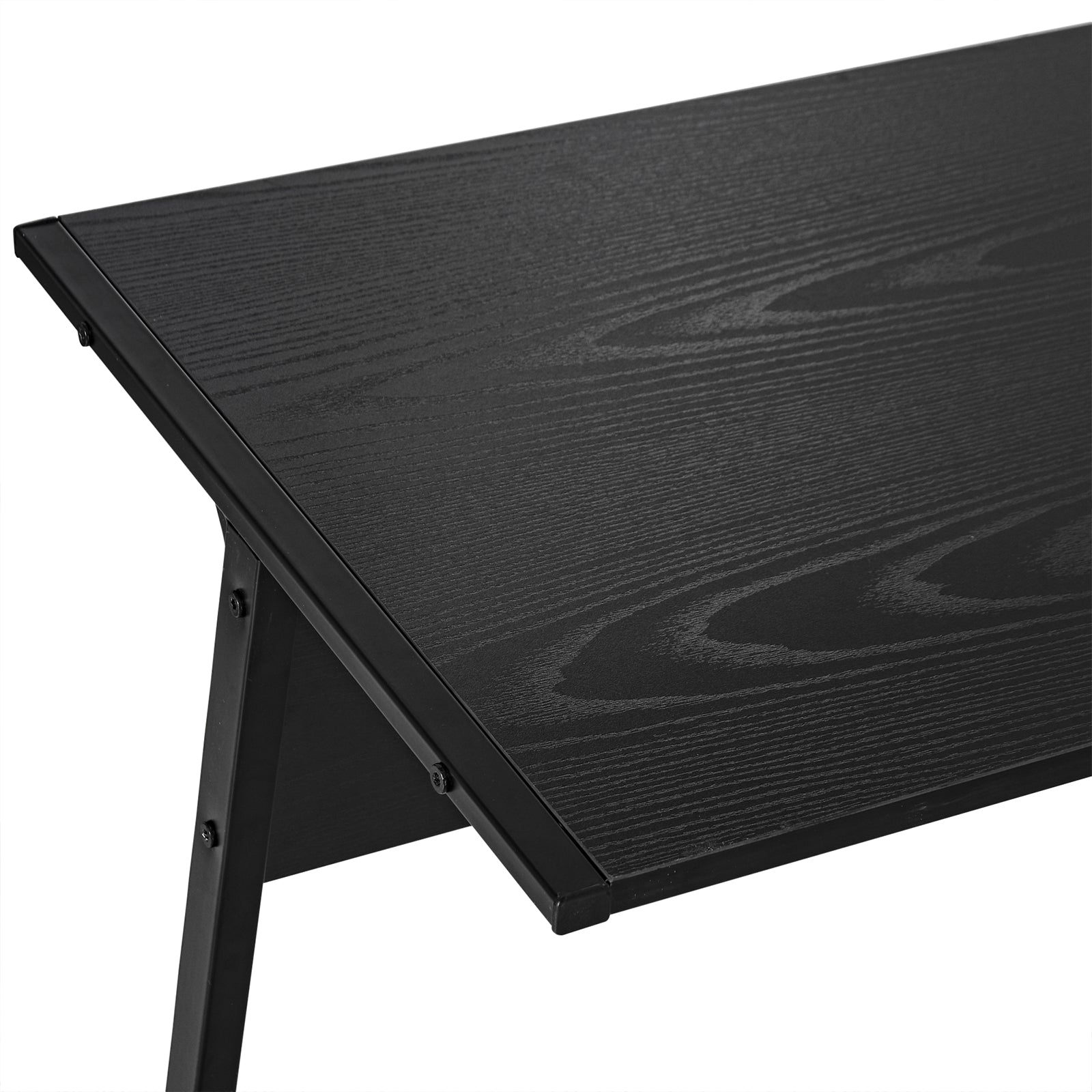 Secretária em Forma de L 112,5x152x74 cm - Preto