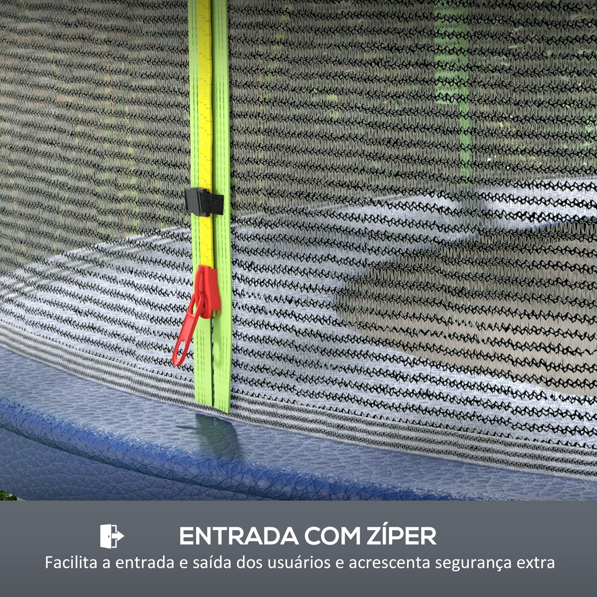 Rede de Segurança para Trampolim Ø305x180 cm Verde