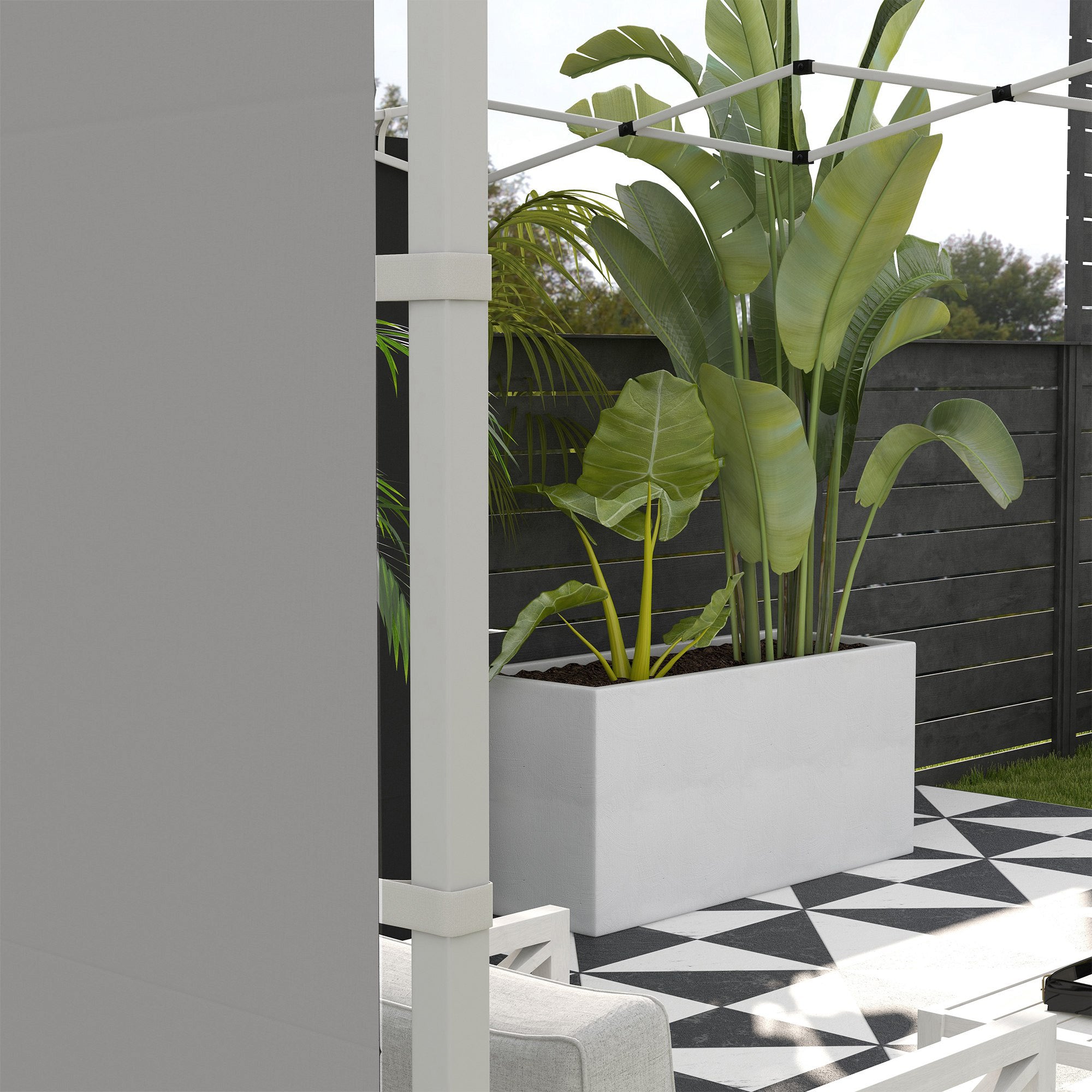 Paredes Laterais para Tenda 295x195 cm Cinzento