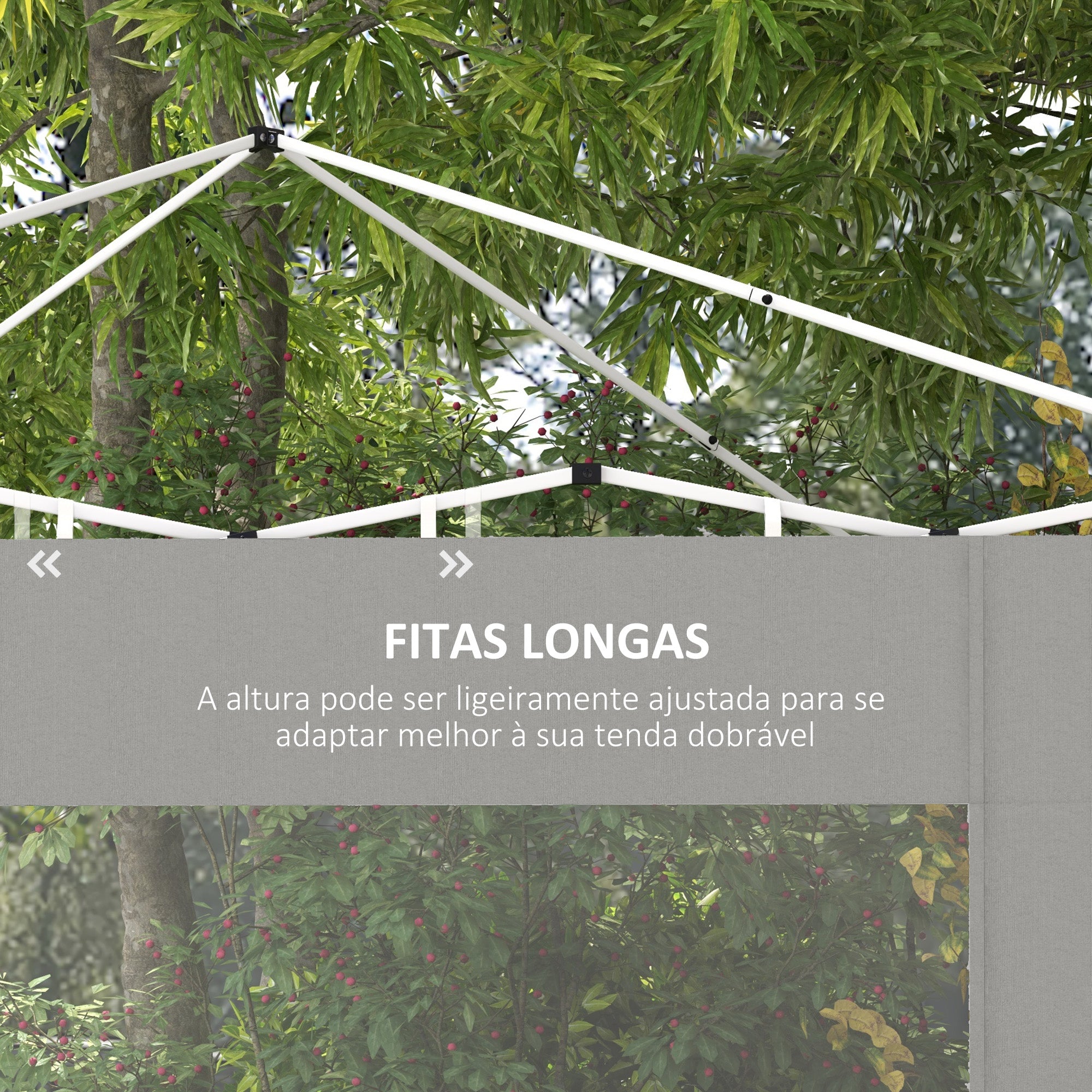Paredes Laterais para Tenda 295x195 cm Cinzento