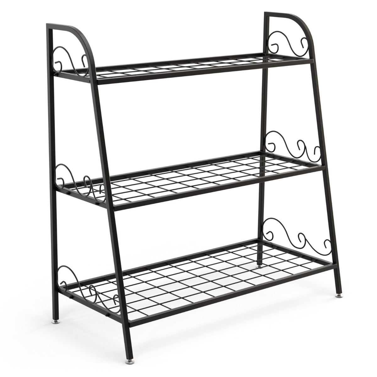 Estante para Plantas em Metal – 81 x 35 x 82 cm – Preto