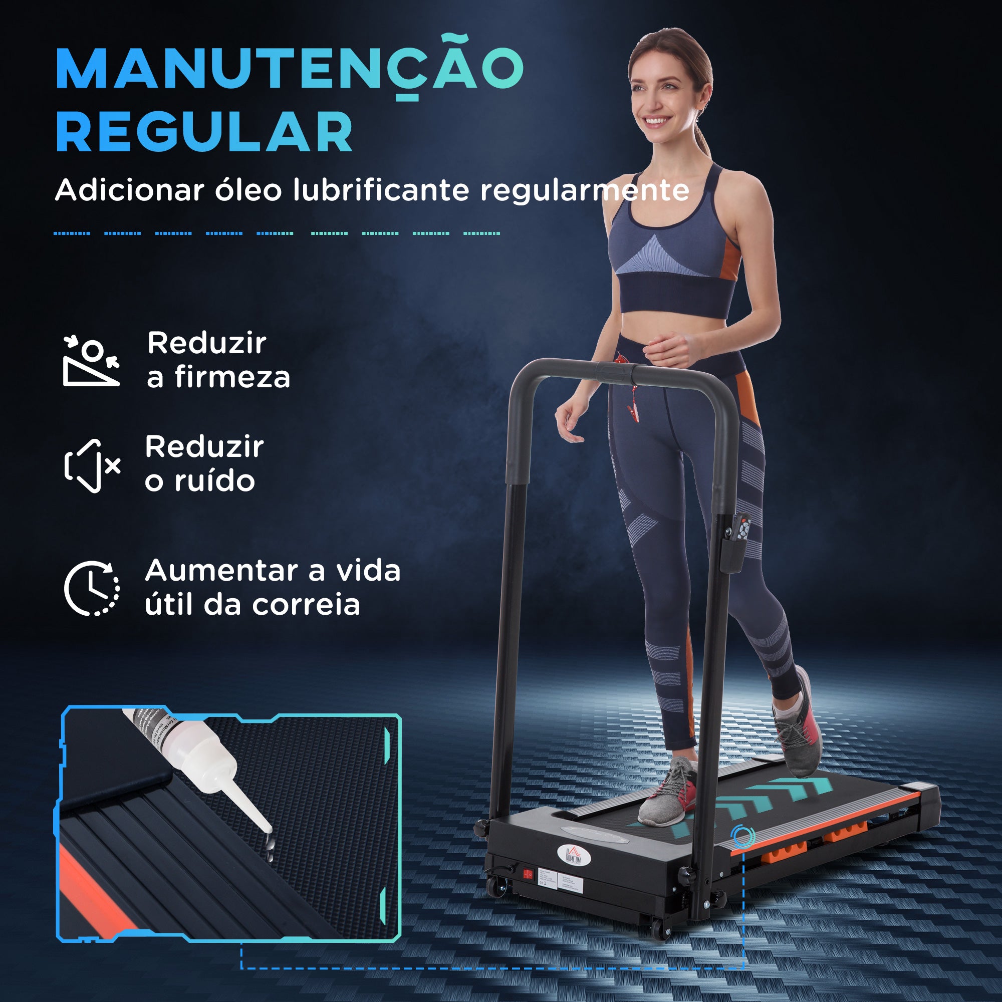 Passadeira Elétrica Preta 105x56x108,5 cm - Exercite-se em Casa com Segurança