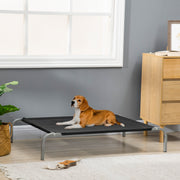 Cama Elevada para Animais de Estimação 110x75x20 cm - Cor Preto