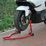 Suporte Dianteiro de Mota Portátil e Móvel - Vermelho - 80 x 50 x 40 cm