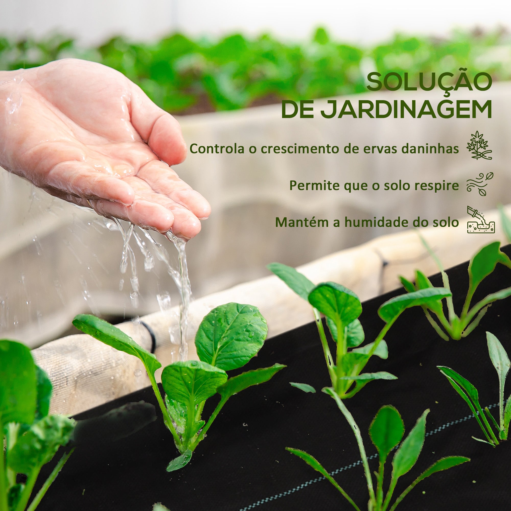 Malha Geotêxtil Anti-Ervas 2x25 m - Cor Preta