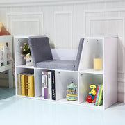 Estantería para Livros com Assento para Crianças em Casa 102,5 x 30 x 63,5 cm
