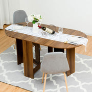 Mesa Dobrável Mesa de Jantar para Cozinha Varanda Jardim 163 x 80 x 75 cm Castanho