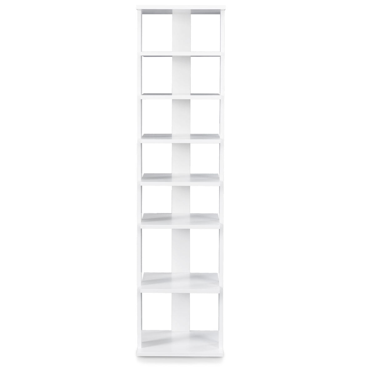 Estante Organizadora de Sapatos com 7 Compartimentos Branca 27,5 x 26,5 x 110 cm