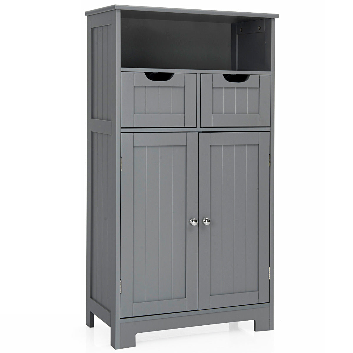 Armário de Casa de Banho – 60 x 30 x 109 cm – Cinzento – MDF