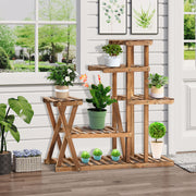 Suporte para Plantas – 98x28x95 cm – Madeira carbonizada