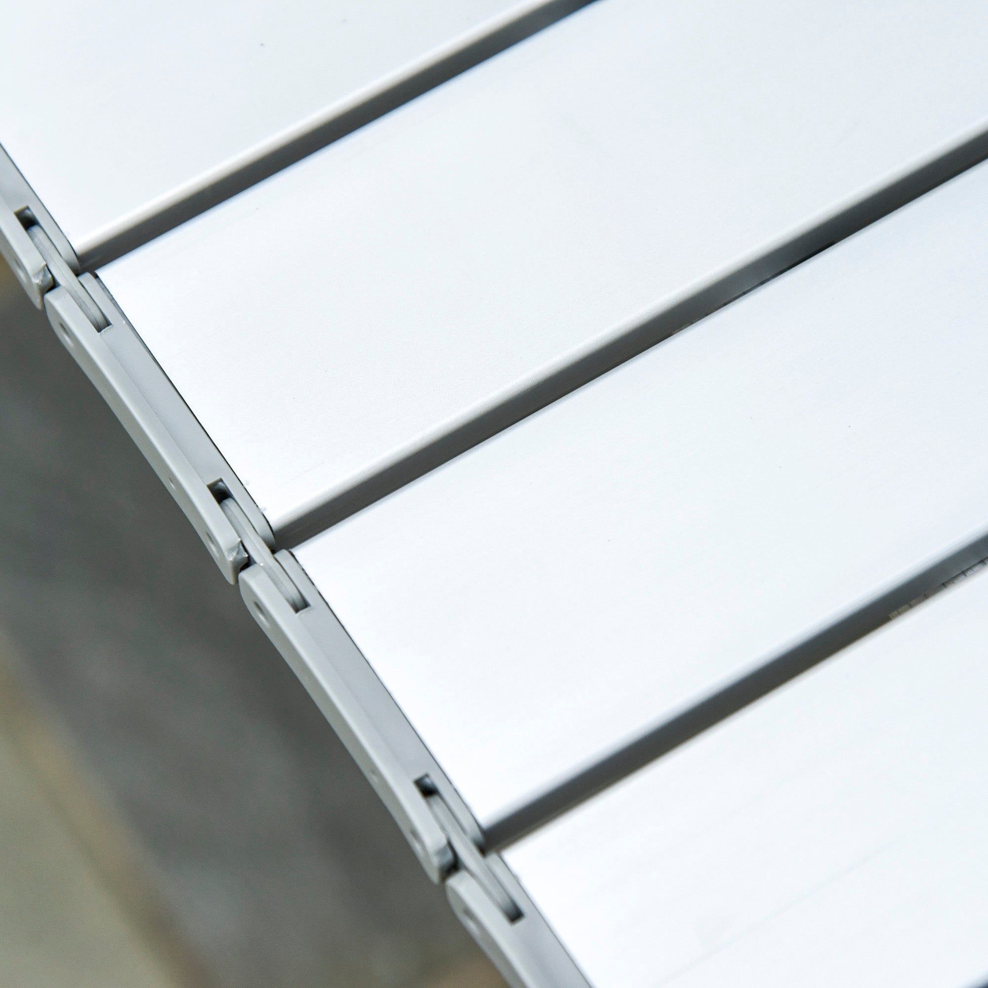 Mesa de Campismo Dobrável 111,5x70x69cm Prata