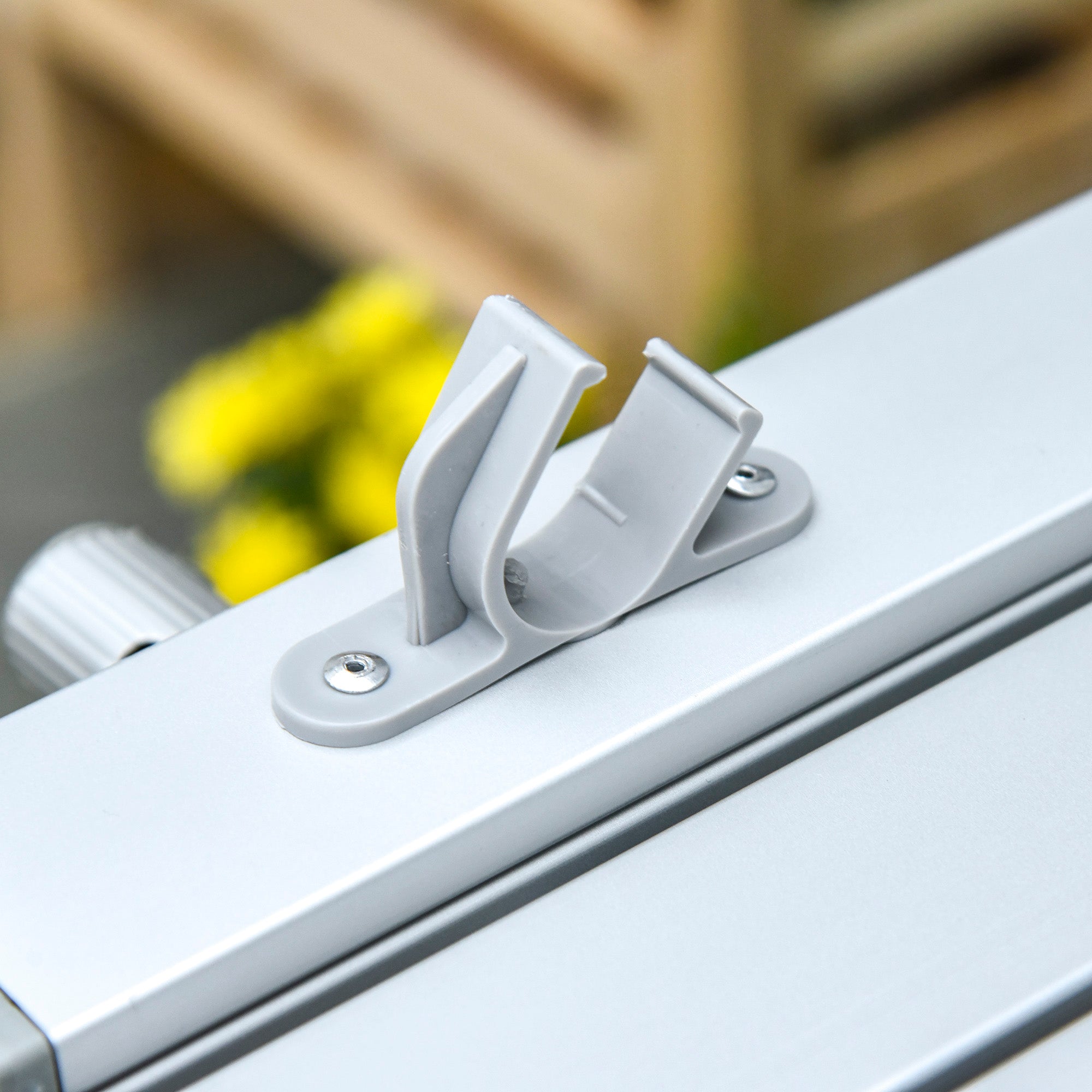 Mesa de Campismo Dobrável 111,5x70x69cm Prata