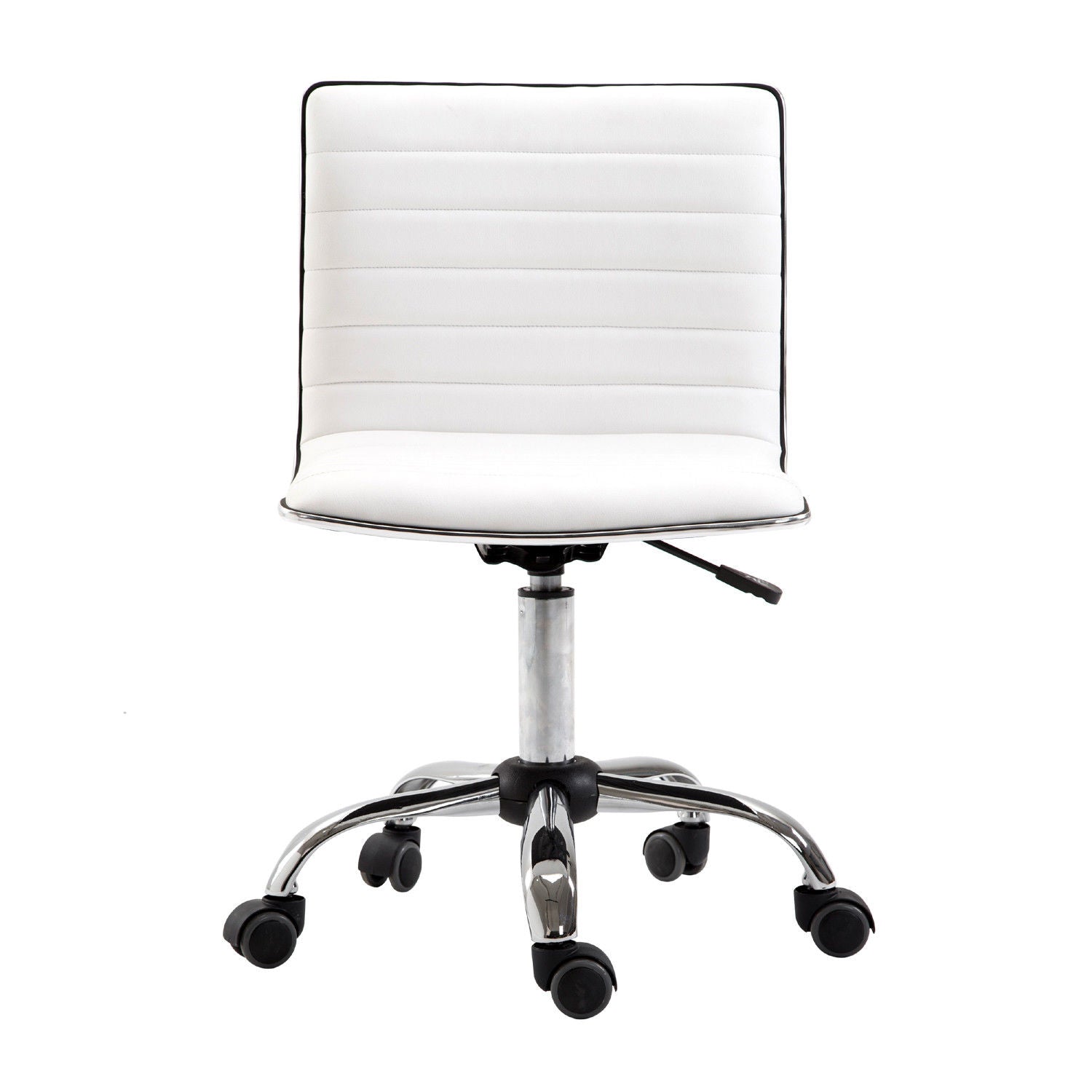 Cadeira de Escritório – 48x52x78-90 cm – Branca – Couro sintético