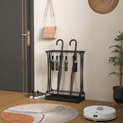 Suporte para Guarda-Chuva Moderno Retangular 50x24x68 cm Preto
